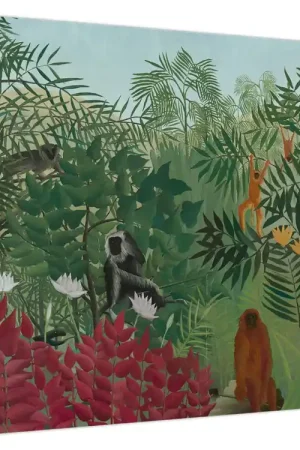 Schilderij - Henri Rousseau, Tropical Forest with Monkeys, reproducties Szybka dostawa