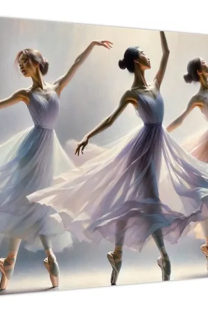 Schilderij - Drie ballerina’s Popularny