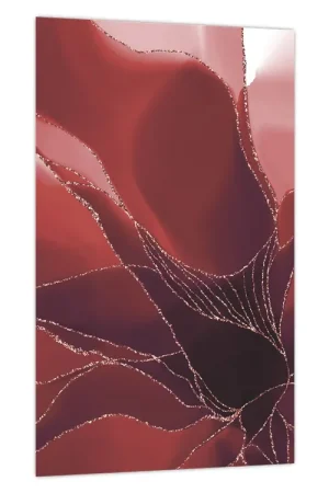 Schilderij - Rode abstracte bloem N⁰2 Oferta limitowana