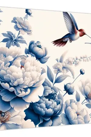 Wysoka jakość Schilderij - Kolibries boven bloem