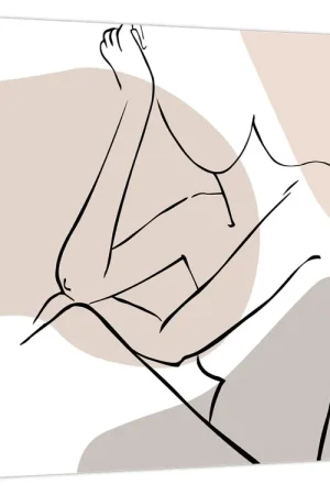 Oryginalny Schilderij - Vrouw lichaam lijn kunst N⁰1