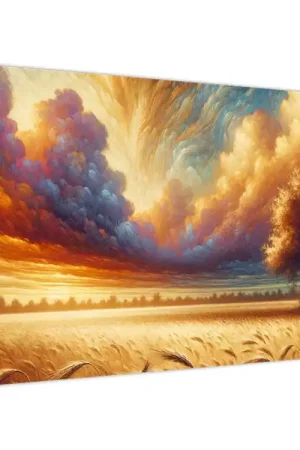 Premium Schilderij – Boom op het veld