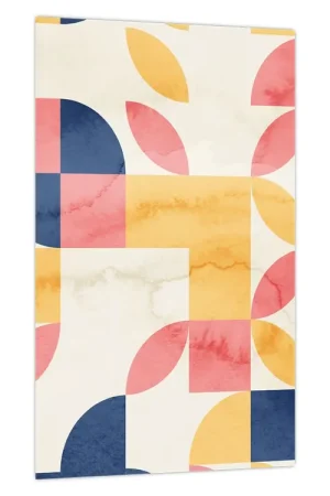 Schilderij - Abstractie met retro patronen Niska cena