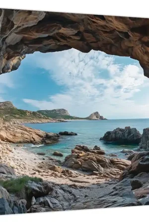 Ostatnia szansa Schilderij - Grot aan zee