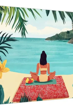 Schilderij - Yogini op het strand Kup teraz