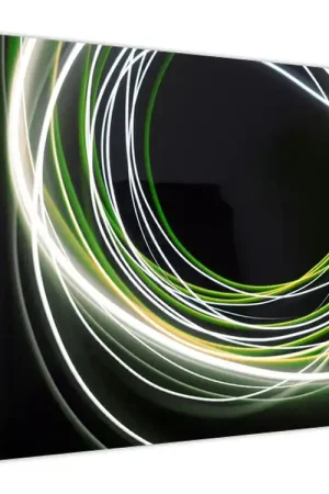 Schilderij - Groene lijnen Darmowa dostawa