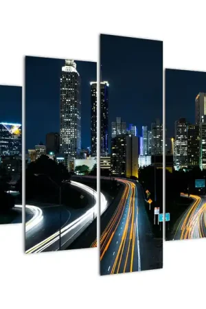 Promocja Schilderij - Grote stad bij nacht