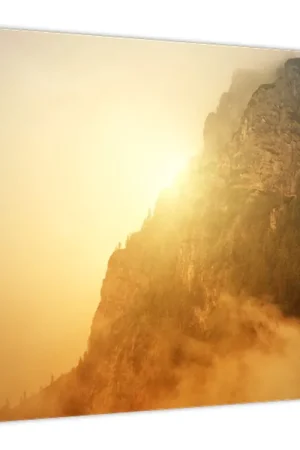 Schilderij - Berg in de nevel Oferta