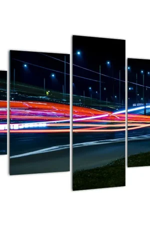 Schilderij - Stad bij nacht Najlepsza cena