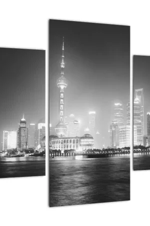 Schilderij - Moderne wolkenkrabbers Zwrot pieniędzy