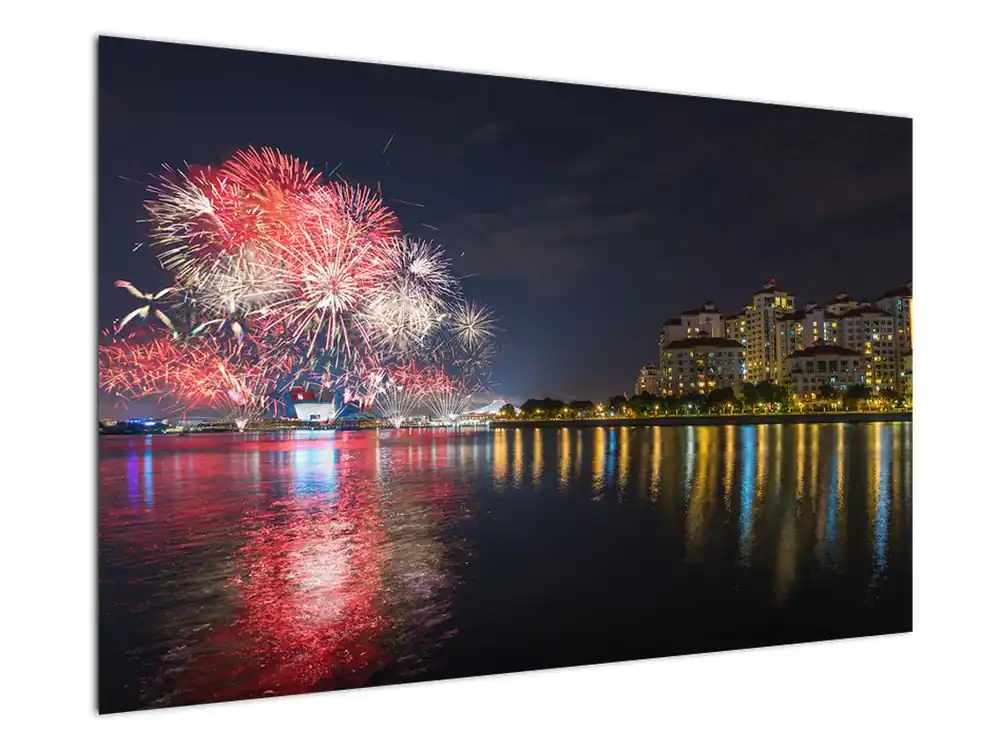 Promocja Schilderij - Vuurwerk in Singapore