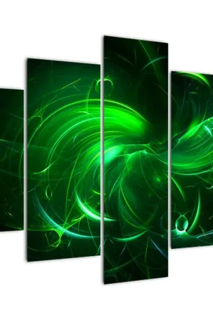 Szybka dostawa Schilderij - Groene abstractie