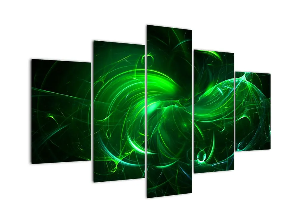 Szybka dostawa Schilderij - Groene abstractie