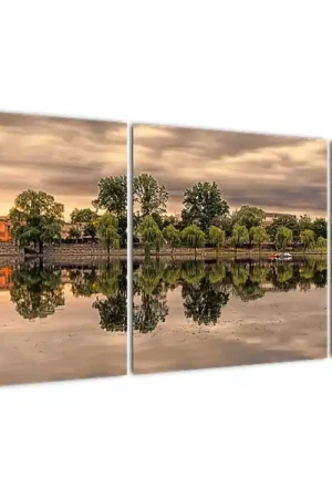 Ostatnia szansa Schilderij - Meer en bomen