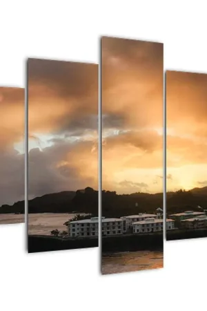 Najlepsza cena Schilderij - Strand met bewolkte hemel