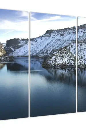 Promocja Schilderij - Winterlandschap met een meer