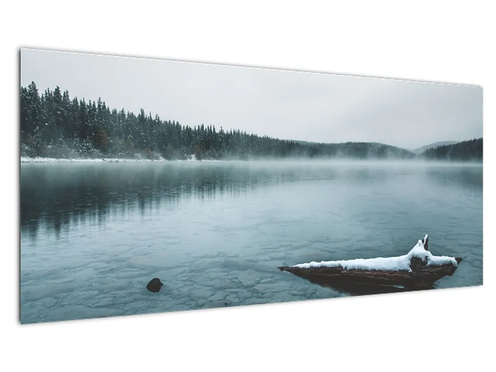 Schilderij - Dichtgevroren meer in het verre noorden Ekspresowa dostawa