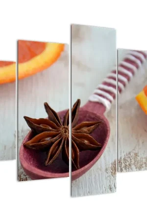 Schilderij - Kaneel op lepel Oryginalny