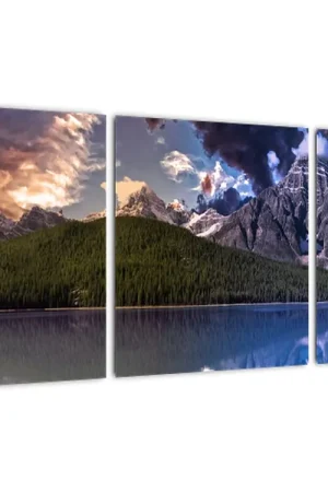 Schilderij - Meer met bergen Oferta