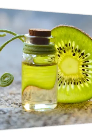 Schilderij - Gesneden kiwi, detail Premium