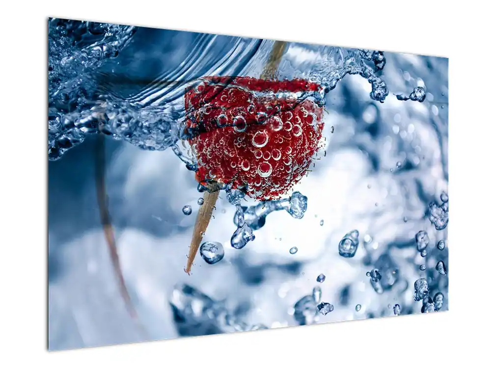 Kup teraz Schilderij - Frambozen in het water, detail