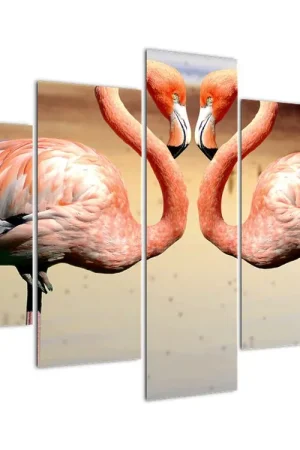 Schilderij - Twee flamingo´s Niska cena