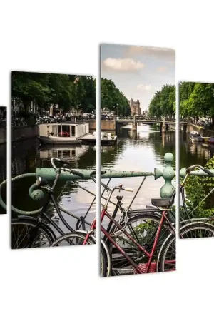 Rabat Schilderij - Fiets in de stad