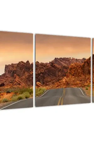 Szybka dostawa Schilderij - Weg en rotsen