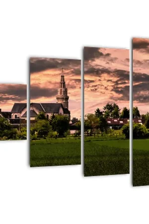 Darmowa dostawa Schilderij - Landschap met kerk