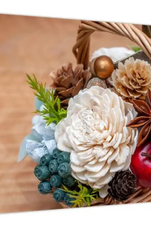 Schilderij - Rieten mand Tylko dziś