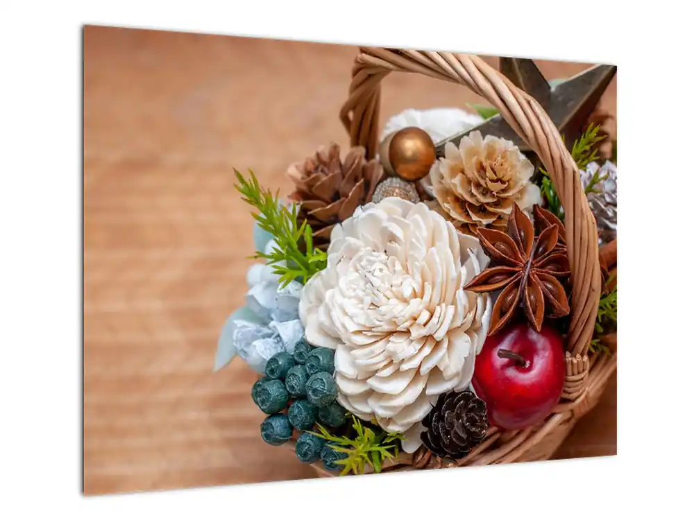 Schilderij - Rieten mand Tylko dziś