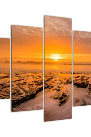 Schilderij - Zonsondergang Premium