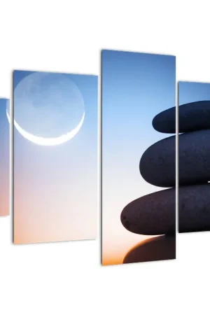 Schilderij - Stenen op elkaar gestapelt Szybka dostawa