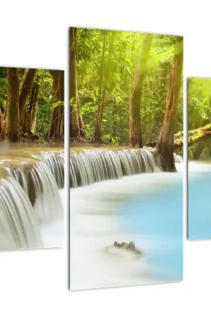 Ostatnia szansa Schilderij - Waterval Huai Mae Kamin midden in het bos