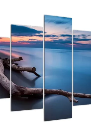 Schilderij - Strand bij zonsondergang Szybka dostawa