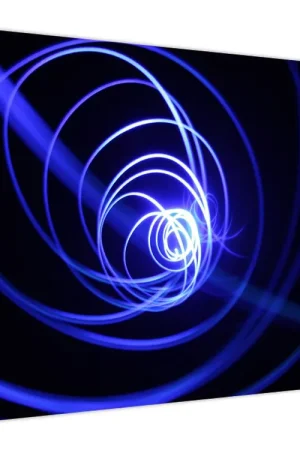 Zamów teraz Schilderij - Blauwe spiralen