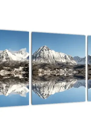 Schilderij - Weerspiegeling van de bergen Tani