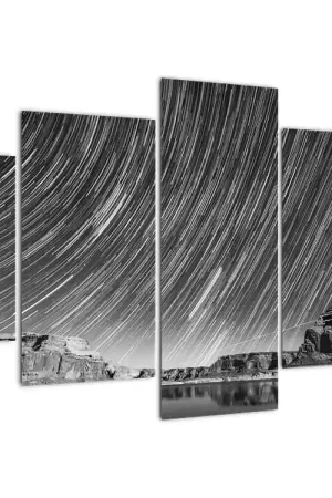 Oryginalny Schilderij - Sterrenhemel, zwart-wit