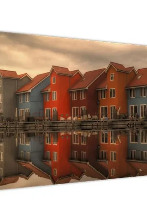 Schilderij - Kleurijke huizen Wysoka jakość