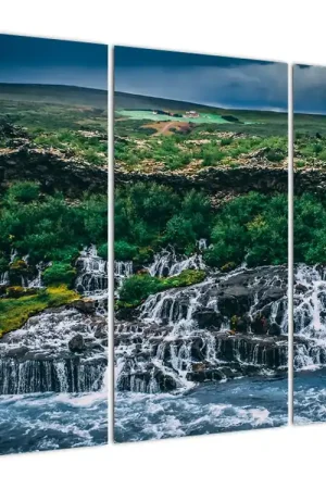 Schilderij - Watervallen in het groen Darmowa dostawa