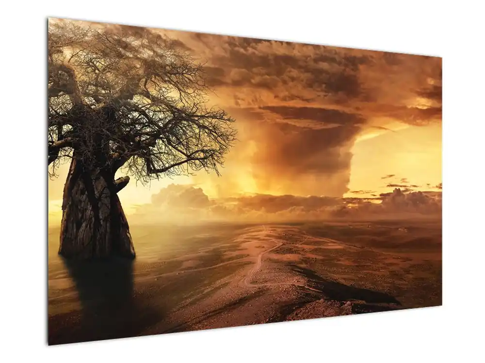 Schilderij - Oranje wolken Niska cena