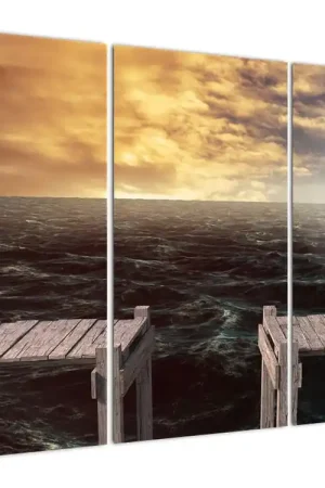 Ostatnia szansa Schilderij - Zee met vuurtoren