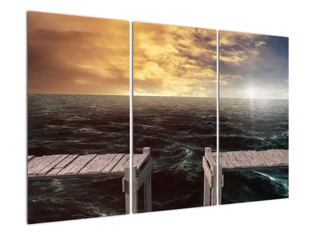 Ostatnia szansa Schilderij - Zee met vuurtoren