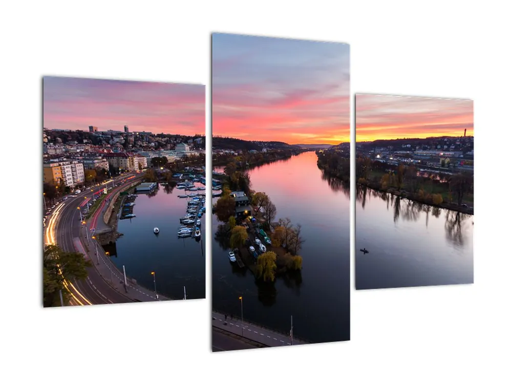 Schilderij - Praag bij nacht Niska cena