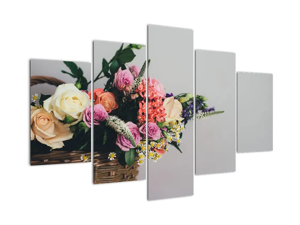 Promocja Schilderij - Mand met bloemen