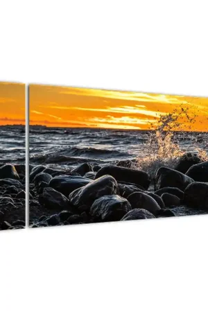 Schilderij - Zeegolven Najlepsza cena