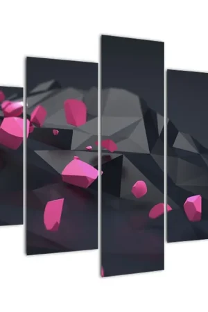 Schilderij - 3D abstractie Szybka dostawa