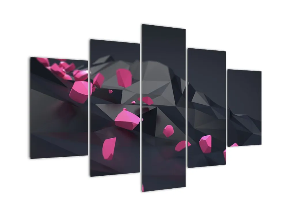 Schilderij - 3D abstractie Szybka dostawa