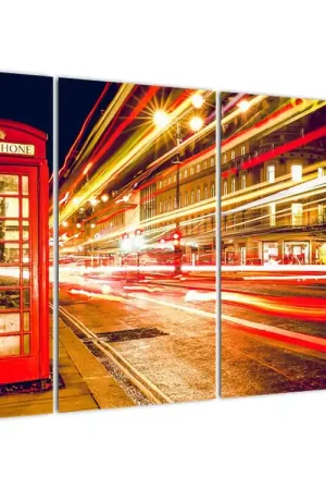 Premium Schilderij - Rode Londense telefooncel