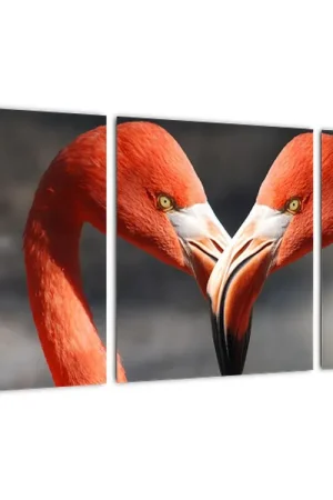 Schilderij - Twee verliefde flamingo´s Bezpieczna płatność